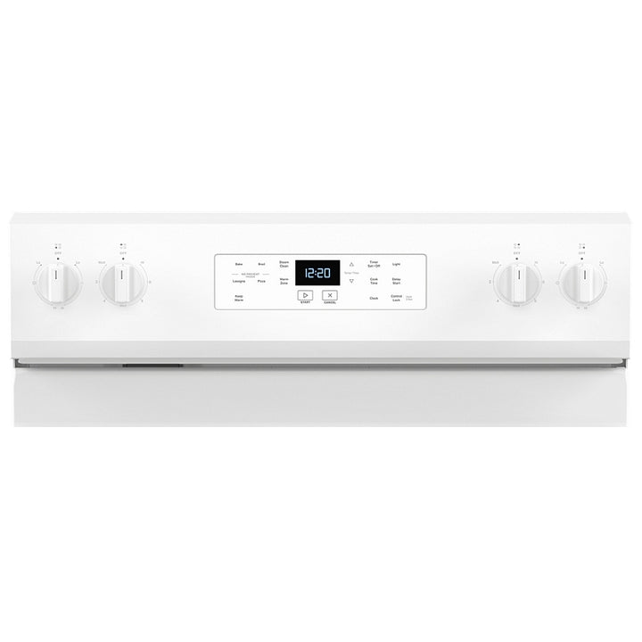 Whirlpool YWFES3330RW Electric Range, 5.3 cu. ft. Capacity, 30 inch Exterior Width, 5 Burners, Storage Drawer, Steam Clean, 3,000 W Highest Element, White colour, FlexHeat™ Elements