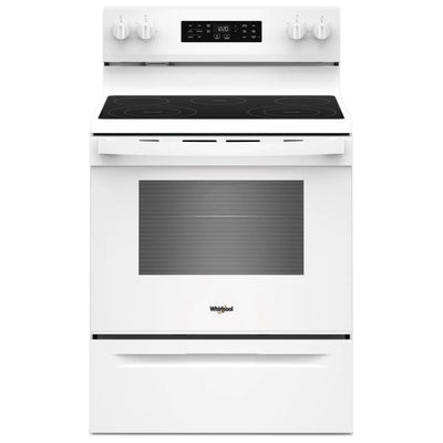 Whirlpool YWFES4530SW Electric Range, 5.3 cu. ft. Capacity, 30 inch Exterior Width, Convection, 5 Burners, Storage Drawer, Air Fry, Steam Clean