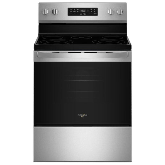 Whirlpool YWFES4530SZ Electric Range, 30 inch Exterior Width, Convection, 5 Burners, Storage Drawer, Air Fry, 3,000 Watts Highest Burner Element, Finger Print Resistant, Flex Heat™ Elements