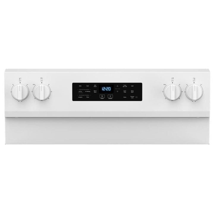 Whirlpool YWFES5030RW Electric Range, 5.3 cu. ft. Capacity, 30 inch Exterior Width, Convection, 5 Burners, Storage Drawer, Yes, Self Clean, 3,000 W Highest Element, White colour