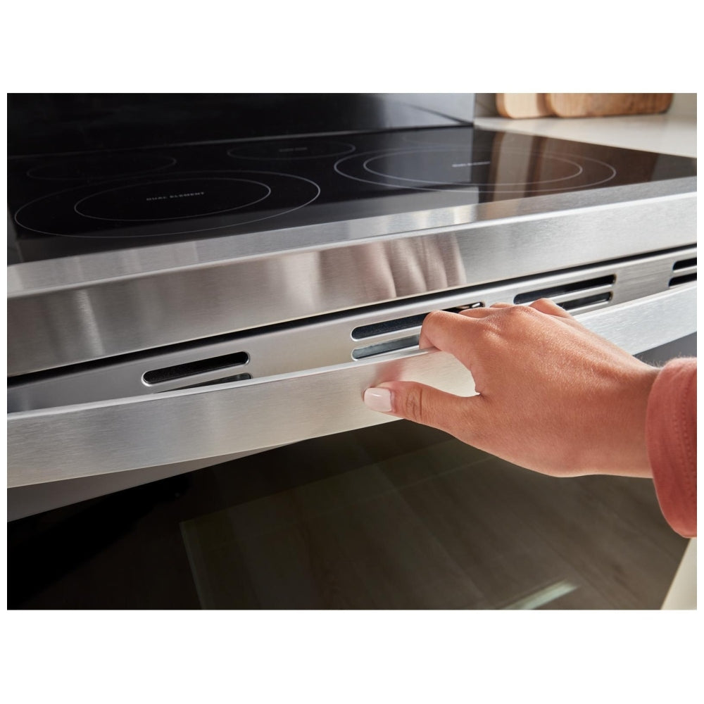 Whirlpool YWFES5030RZ Electric Range, 5.3 cu. ft. Capacity, 30 inch Exterior Width, Convection, 5 Burners, Storage Drawer, Yes, Self Clean, 3,000 W Highest Element, Stainless Steel colour