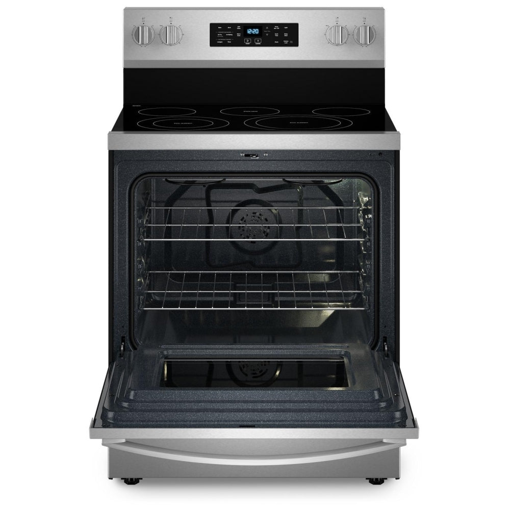Whirlpool YWFES5030RZ Electric Range, 5.3 cu. ft. Capacity, 30 inch Exterior Width, Convection, 5 Burners, Storage Drawer, Yes, Self Clean, 3,000 W Highest Element, Stainless Steel colour