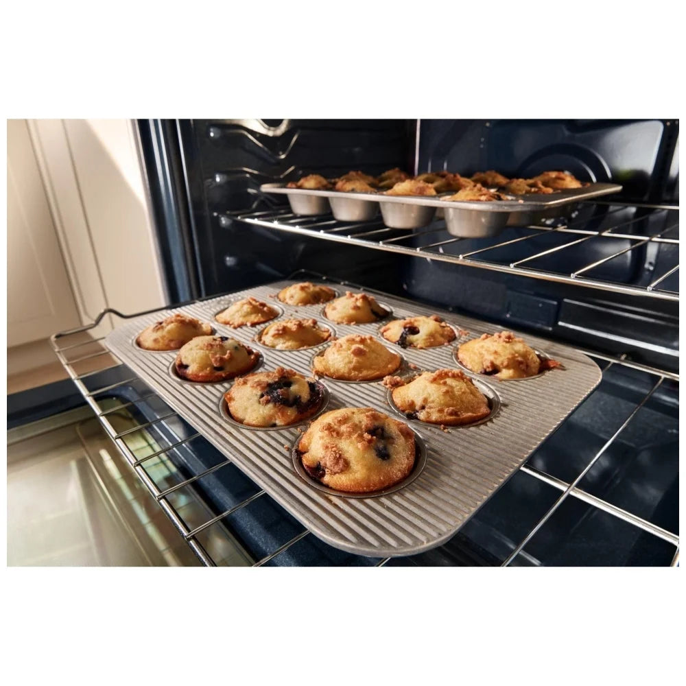 Whirlpool YWFES5030RZ Electric Range, 5.3 cu. ft. Capacity, 30 inch Exterior Width, Convection, 5 Burners, Storage Drawer, Yes, Self Clean, 3,000 W Highest Element, Stainless Steel colour