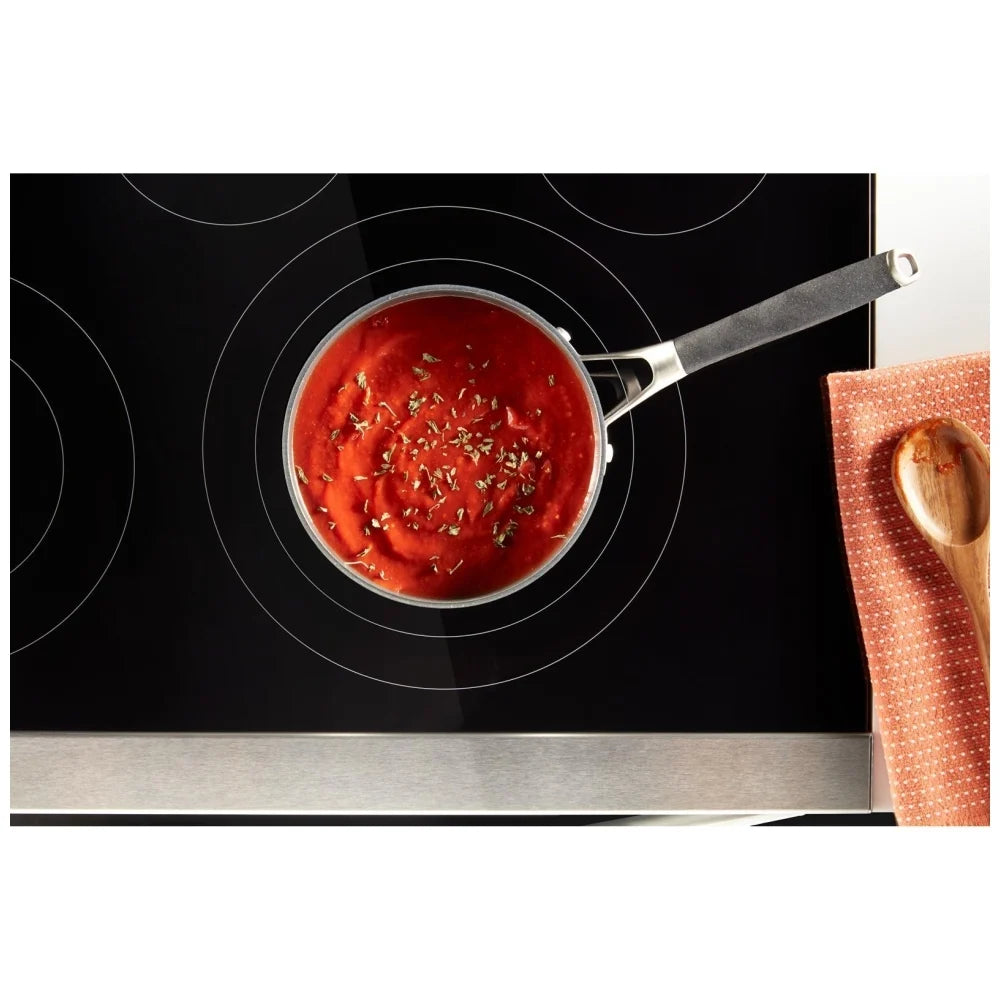 Whirlpool YWFES5030RZ Electric Range, 5.3 cu. ft. Capacity, 30 inch Exterior Width, Convection, 5 Burners, Storage Drawer, Yes, Self Clean, 3,000 W Highest Element, Stainless Steel colour