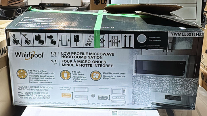 Whirlpool 1.1 cu. ft. Low Profile Microwave Hood Combination YWML55011HS