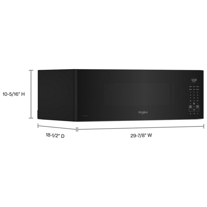 Whirlpool YWMML5530RB 1.1 cu. ft. Smart Low-Profile Over-the-Range Microwave, Black