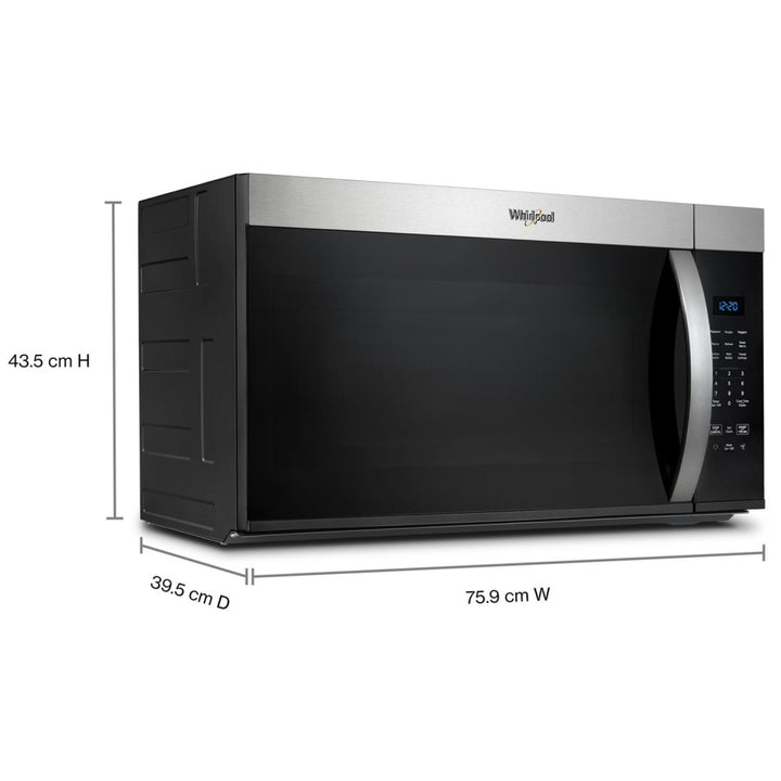 Whirlpool YWMMS3130RZ Over the Range Microwave, 30 inch Exterior Width, 1.7 cu. ft. Capacity, 300 CFM, 900 W Watts, Incandescent , Fingerprint Resistant Stainless Steel colour
