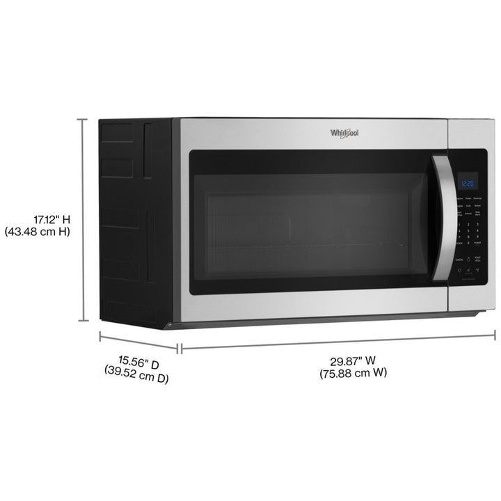 Whirlpool YWMMS3230SZ Over the Range Microwave, 30 inch Exterior Width, 1.9 cu. ft. Capacity, 300 CFM, 900 W Watts, Incandescent , Fingerprint Resistant Stainless Steel colour