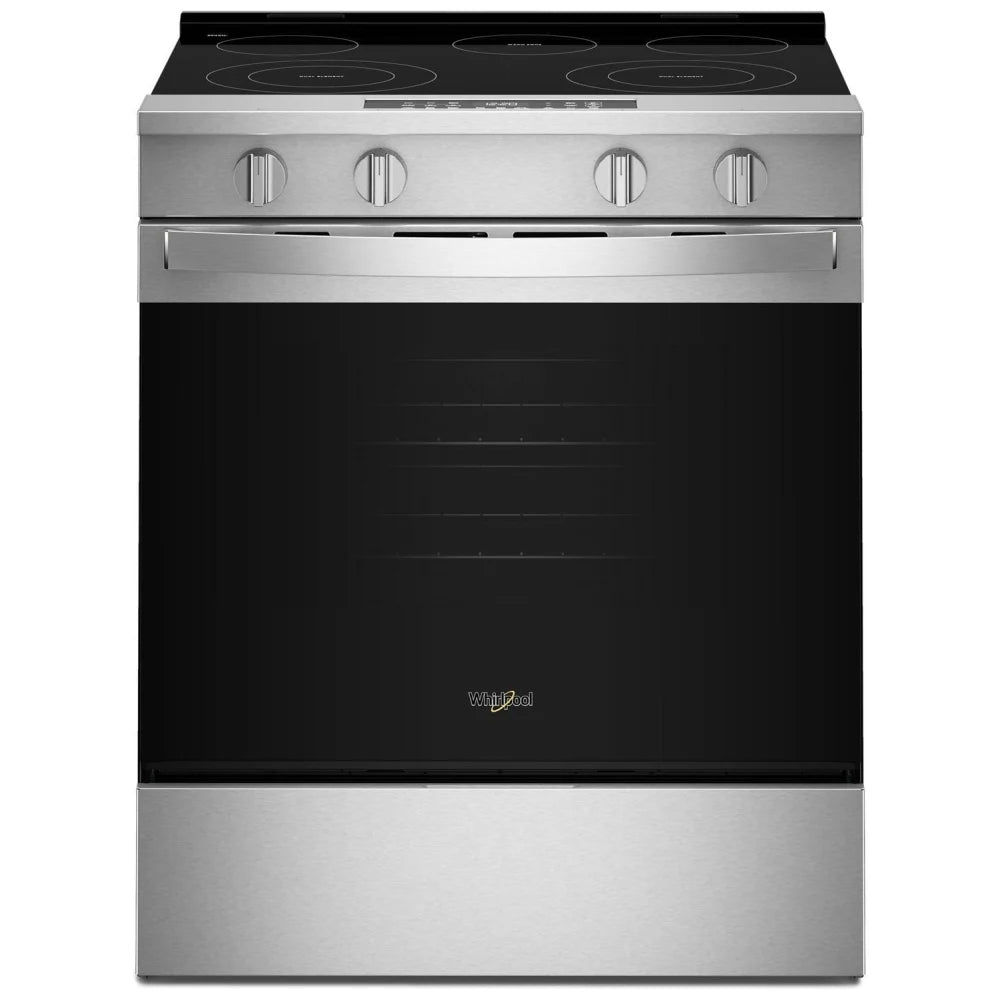 Whirlpool YWSES4530TZ Whirlpool YWSES4530TZ Electric Range, 5.3 cu. ft. Capacity, 30 inch Exterior Width, 5 Burners, Storage Drawer, Air Fry, Steam Clean, 3,000 W Highest Element, Fingerprint Resistant Stainless Steel colour, FlexHeat™ Elements