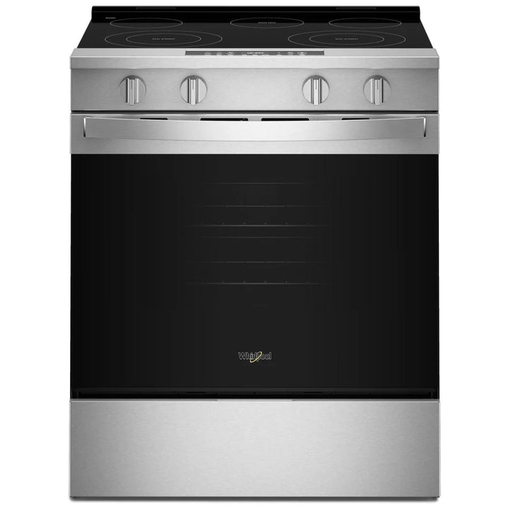 Whirlpool YWSES4530TZ Whirlpool YWSES4530TZ Electric Range, 5.3 cu. ft. Capacity, 30 inch Exterior Width, 5 Burners, Storage Drawer, Air Fry, Steam Clean, 3,000 W Highest Element, Fingerprint Resistant Stainless Steel colour, FlexHeat™ Elements