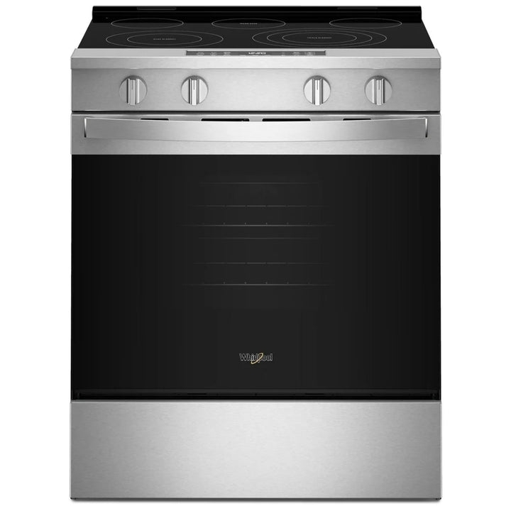 Whirlpool YWSES5030SZ Electric Range, 5.3 cu. ft. Capacity, 30 inch Exterior Width, Convection, 5 Burners, Storage Drawer, Air Fry, Steam & Self Clean, 3,000 W Highest Element, FingerPrint Resistant Stainless Steel colour, WipeClean™