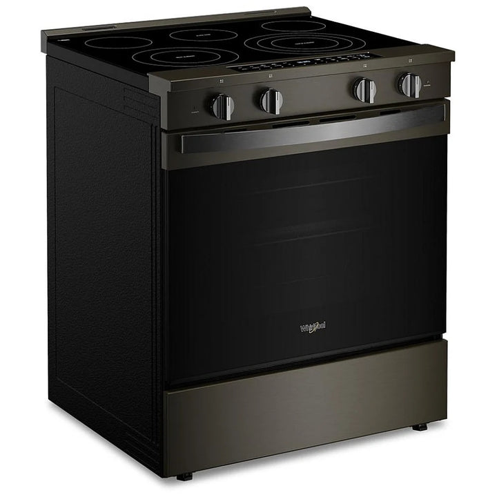 Whirlpool YWSES7530RV Electric Range, 5.3 cu. ft. Capacity, 30 inch Exterior Width, True Convection, Storage Drawer, Yes, Steam & Self Clean, Black Stainless Steel colour