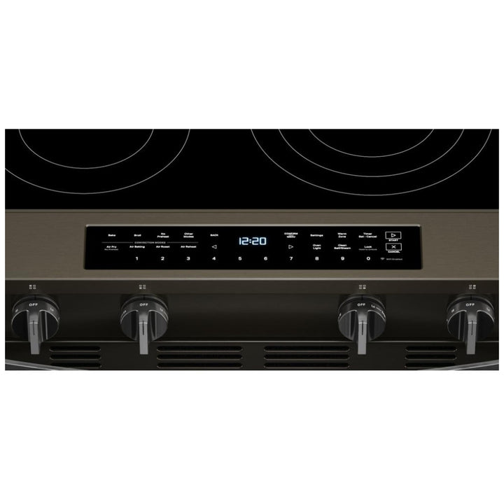 Whirlpool YWSES7530RV Electric Range, 5.3 cu. ft. Capacity, 30 inch Exterior Width, True Convection, Storage Drawer, Yes, Steam & Self Clean, Black Stainless Steel colour