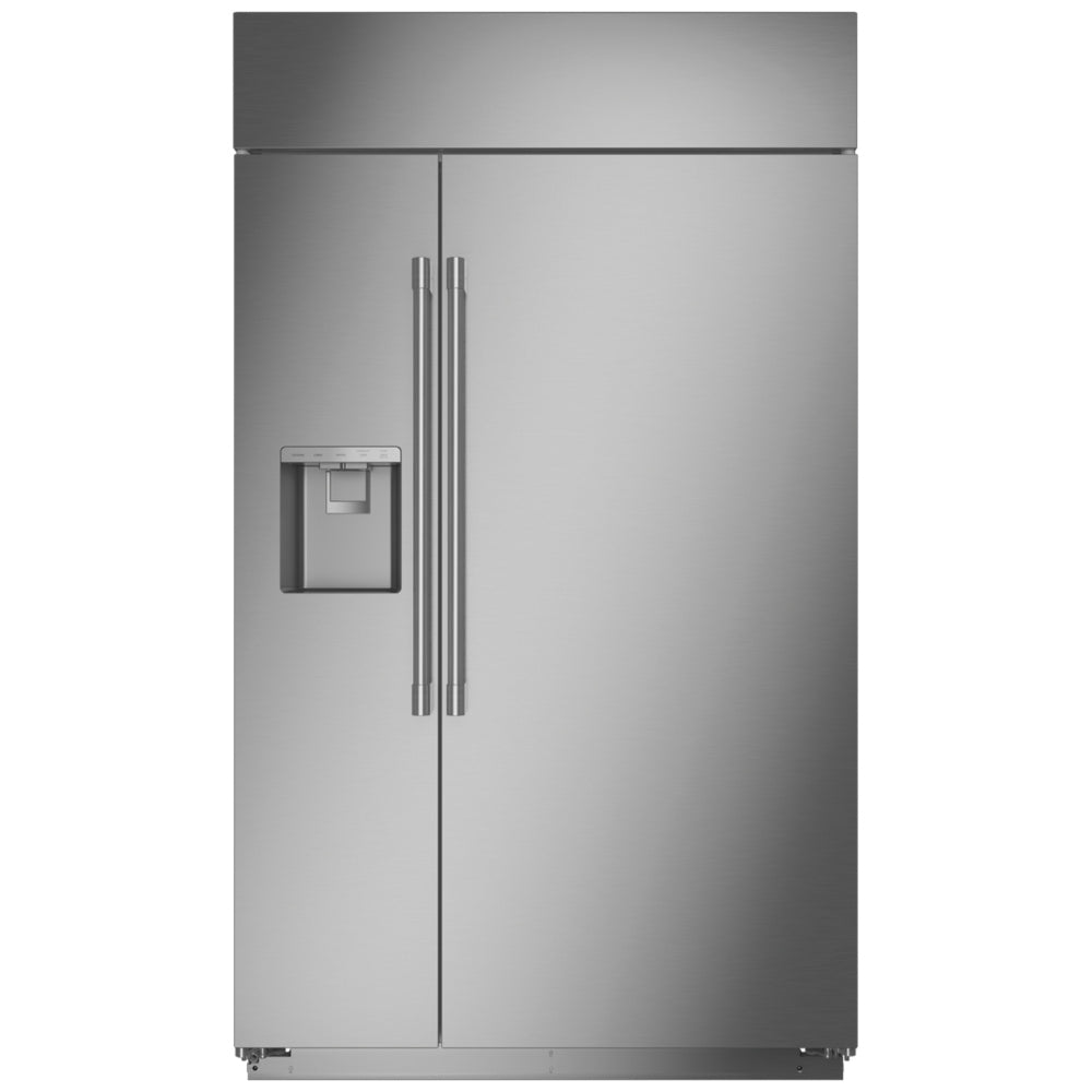 Monogram ZISS480DNSS Side by Side Built In Refrigerator, 48 inch Width, Counter Depth, 28.8 cu. ft. Capacity, Water Dispenser (Exterior), Ice Dispenser (Freezer Located), Stainless Steel colour