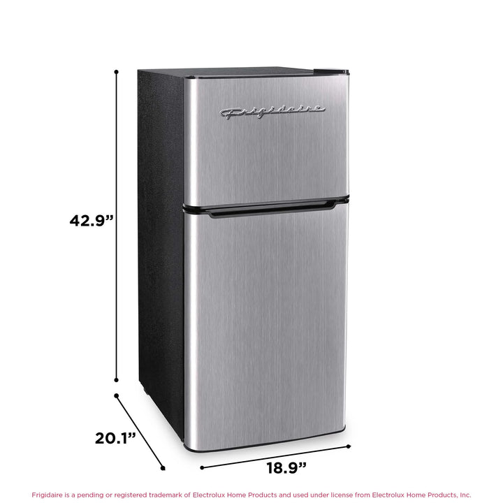 Frigidaire, 4.5 Cu. ft., 2 Door Compact Refrigerator-Chrome Trim, EFR451, Platinum