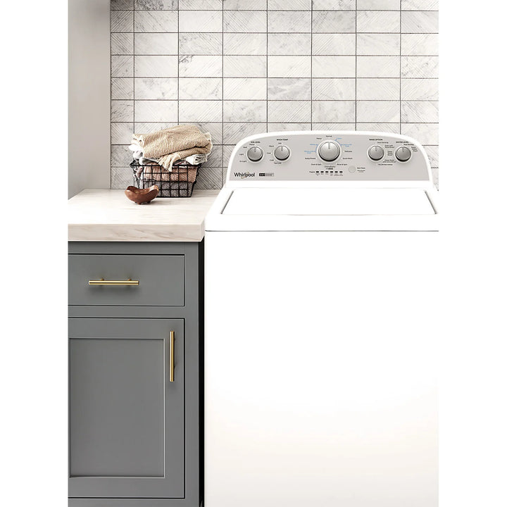 4.4–4.5 Cu. Ft. I.E.C. Whirlpool® Top Load Washer with Removable Agitator WTW4957PW