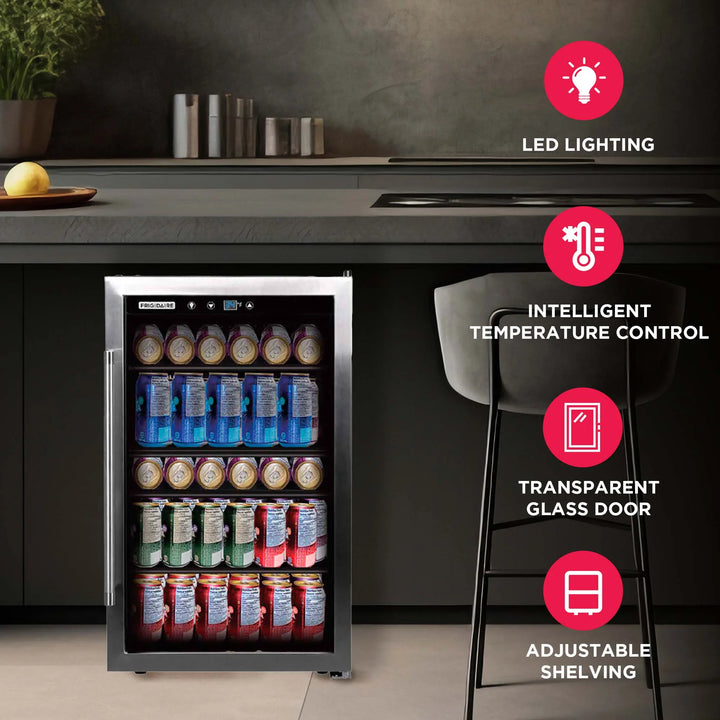 Frigidaire EFMIS155-6COM  Beverage Center-126 Cans-Full Stainless Steel