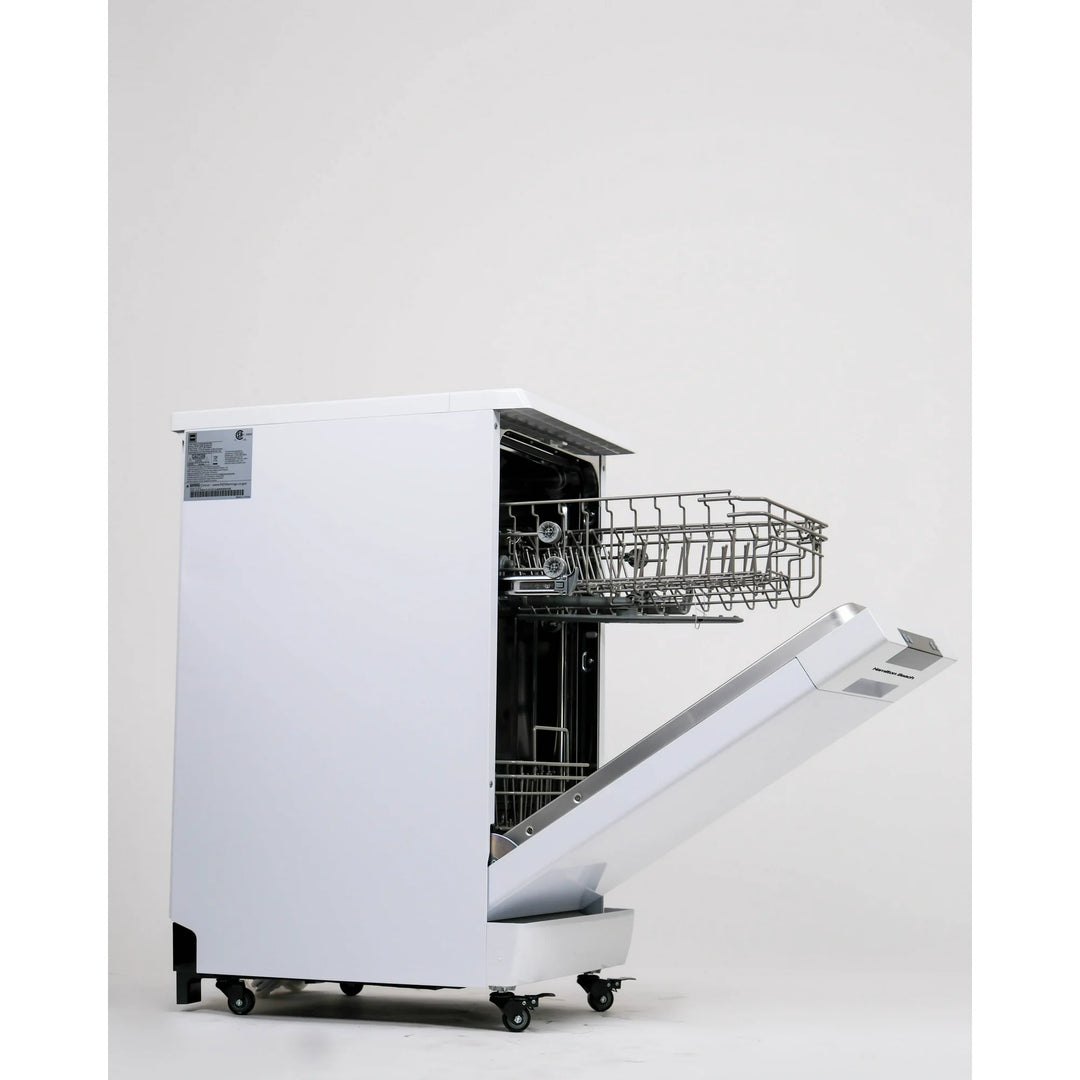 RDW1809 HAMILTON BEACH Portable Dishwasher with Wheels, 19in Wide, 8 Place Settings Capacity, White
