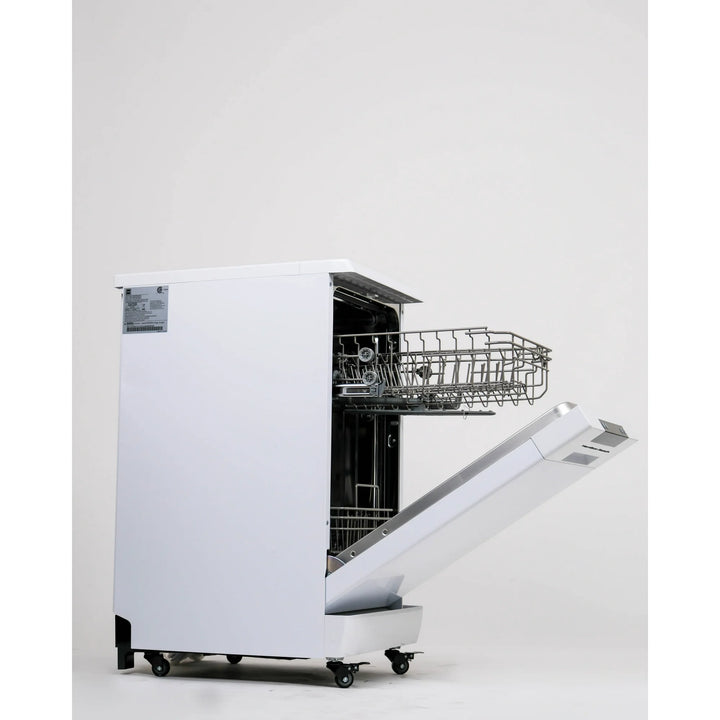 RDW1809 HAMILTON BEACH Portable Dishwasher with Wheels, 19in Wide, 8 Place Settings Capacity, White