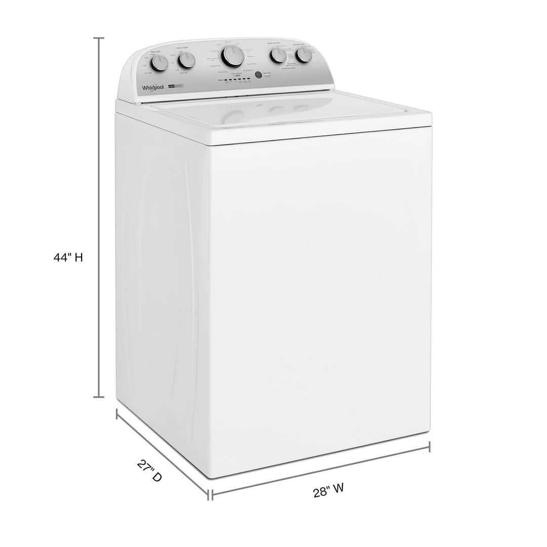 4.4–4.5 Cu. Ft. I.E.C. Whirlpool® Top Load Washer with Removable Agitator WTW4957PW