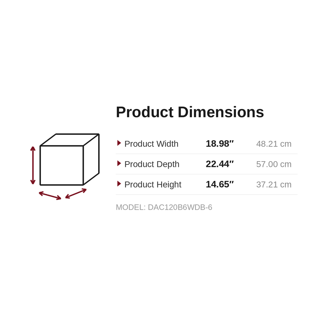 Dimensions - DAC120B6WDB-6