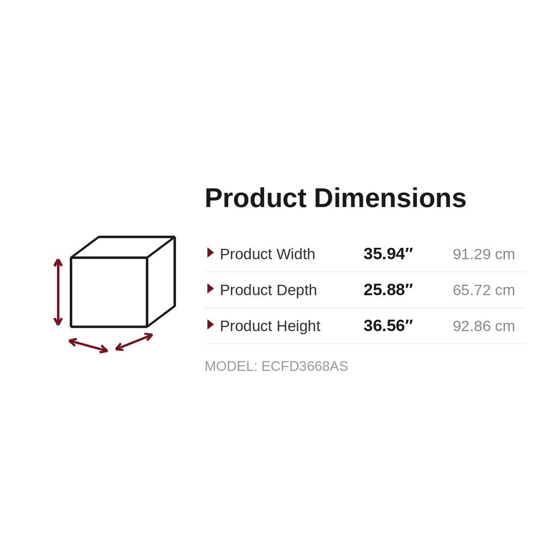 Dimensions - ECFD3668AS
