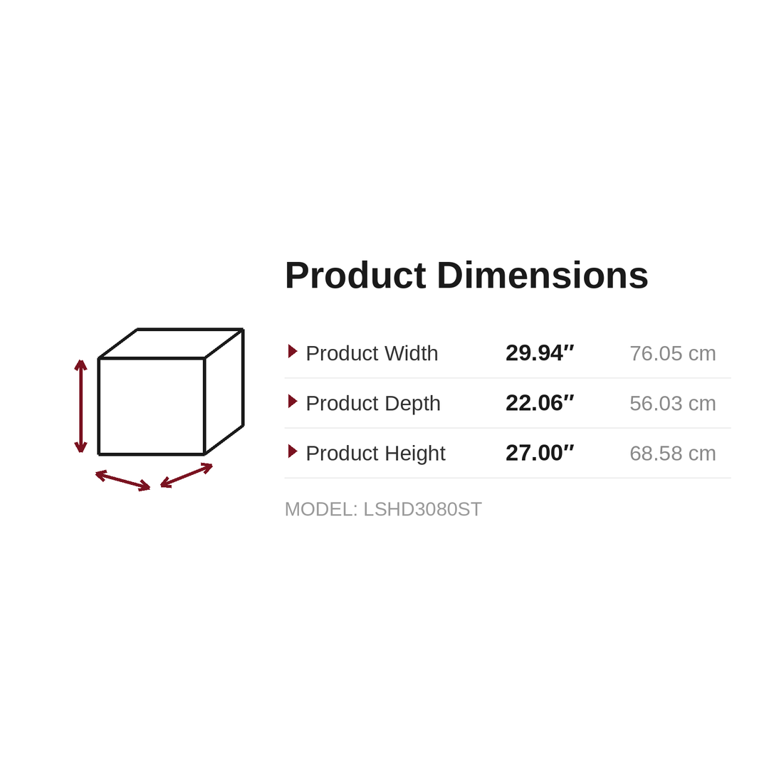 Dimensions - LSHD3080ST