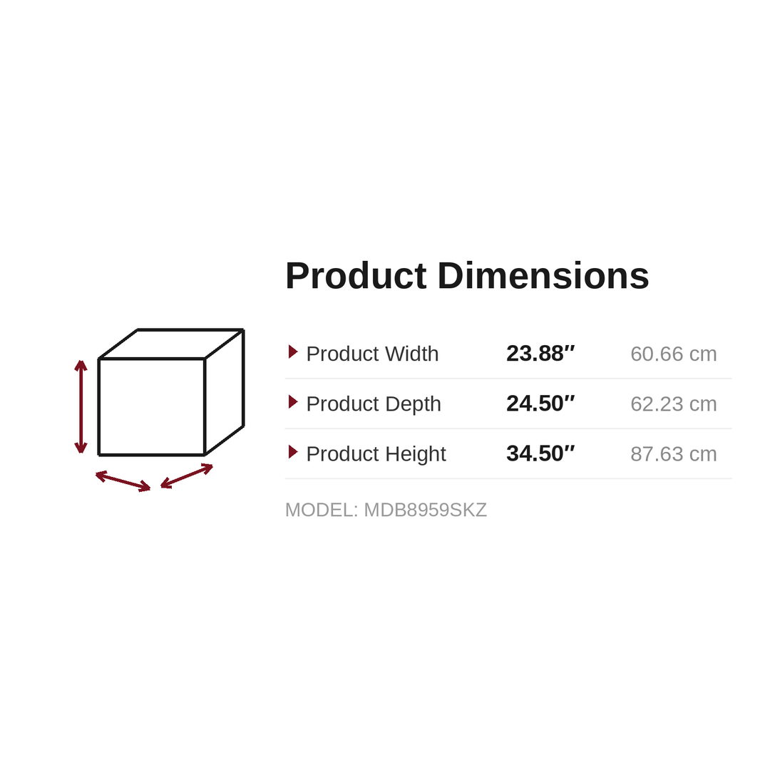 Dimensions - MDB8959SKZ
