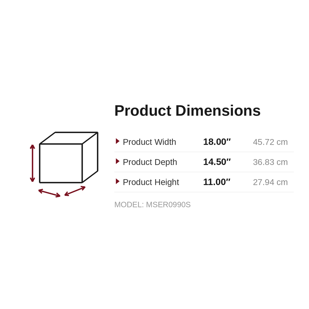 Dimensions - MSER0990S
