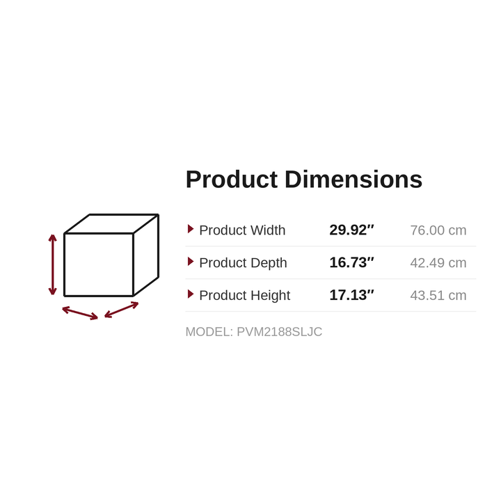 Dimensions - PVM2188SLJC
