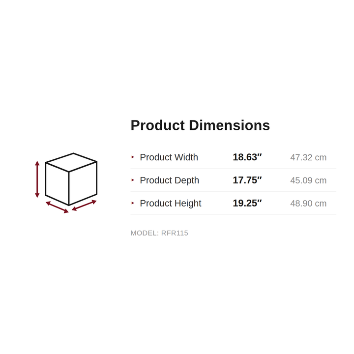 Dimensions - RFR115