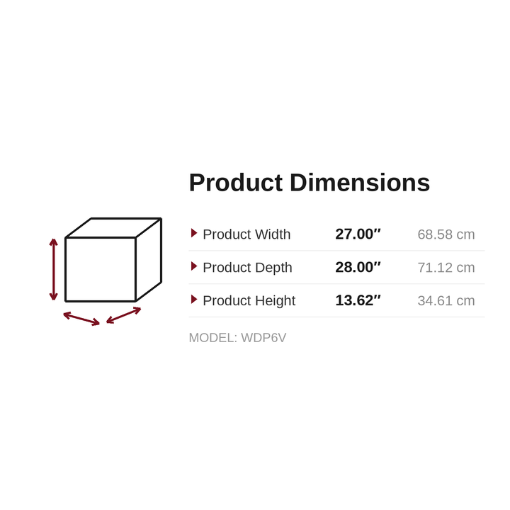 Dimensions - WDP6V