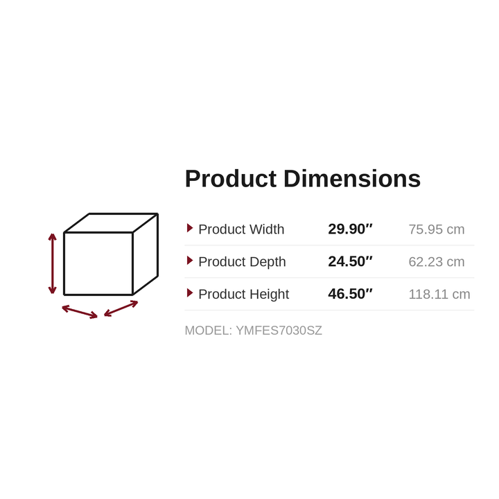 Dimensions - YMFES7030SZ