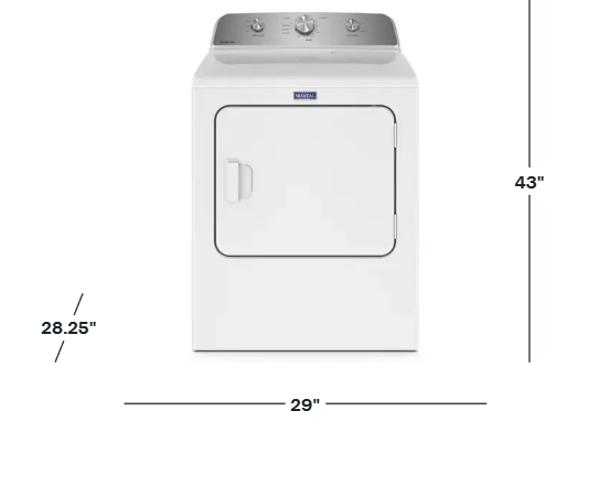 Maytag Top Load Electric Wrinkle Prevent Dryer - 7.0 cu. ft. YMED4500MW