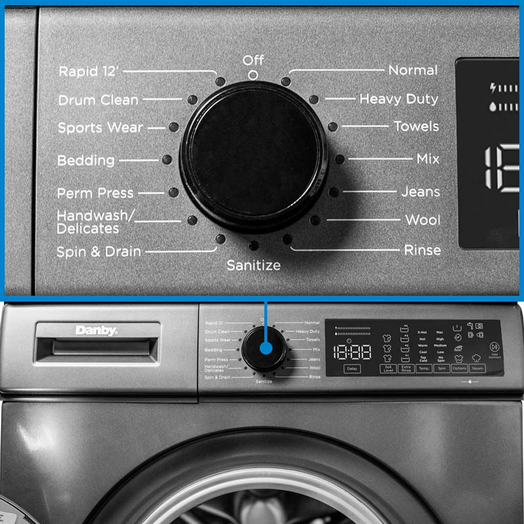 DANBY FRONT LOAD WASHER (DWM022D1DSDB-RF), 24”