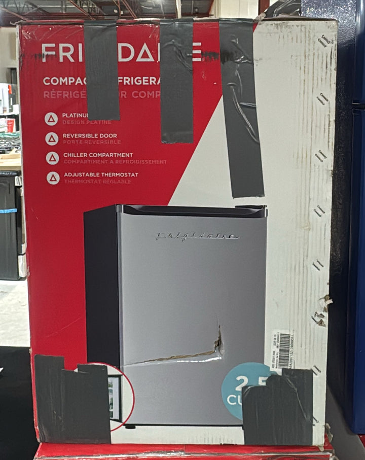 Frigidaire | EFR285-E-6COM |  2.5-Cu.-Ft. 65-Watt Compact Retro Platinum Stainless Steel Refrigerator
