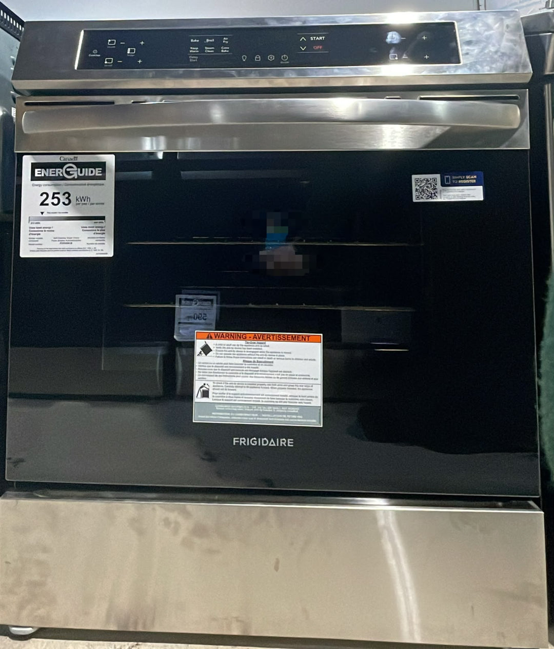 Frigidaire FCFI308CB induction range - actual unit in our warehouse
