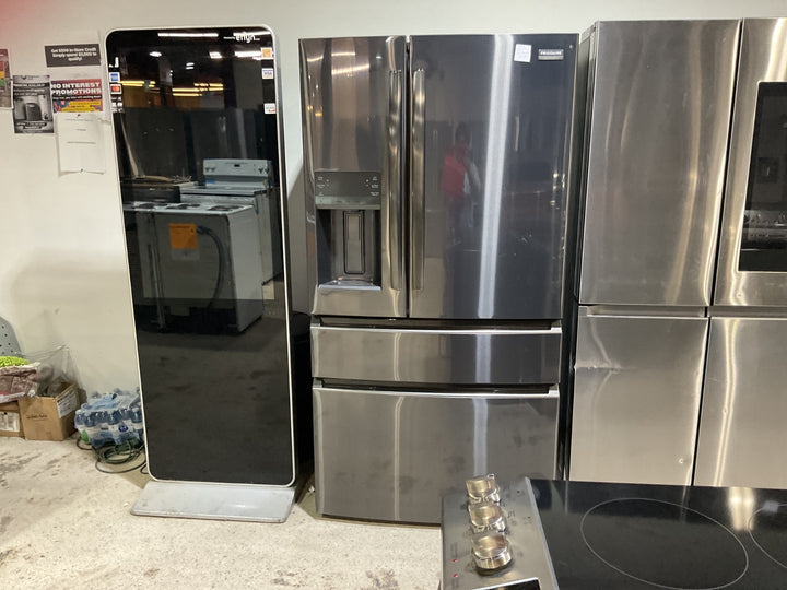Frigidaire Gallery GRMC2273CD French Door Refrigerator, 36 inch Width, 21.5 cu. ft. Capacity, Counter Depth, Water Dispenser (Exterior), Ice Dispenser (Thru Door), ENERGY STAR Certified, Black Stainless Steel colour