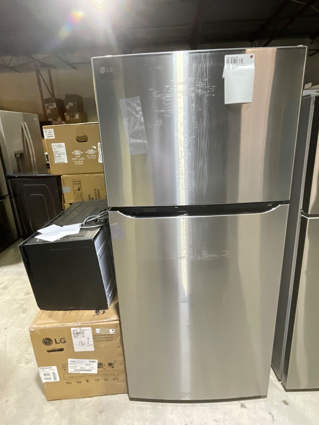 LG 30" 20.2 Cu. Ft. Top Freezer Refrigerator with LED Lighting (LTCS20020S) - Stainless Steel