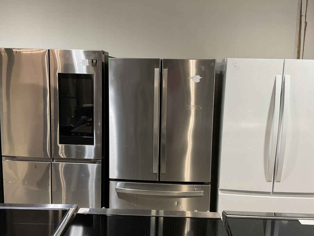 GE French Door Refrigerator, 36 inch Width, ENERGY STAR Certified, 27.0 cu. ft. Capacity, Stainless Steel colour GNE27JYMNFFS