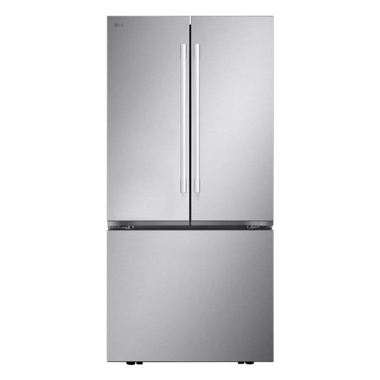 LG LF21G6201S 33 Inch Counter-Depth MAX™ French Door Smart Refrigerator with 21 Cu. Ft. Capacity, 2 Glass Shelves, Glide N' Serve® Drawer, Auto Ice Maker, ADA Compliant, and ENERGY STAR®