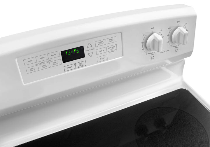 Amana YAER6603SFW6 30" Electric Range, 4.8 cu. ft., 4 Burners, Self-Clean, White