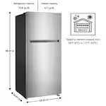 Vissani MDTF18SSR 18 cu. ft. Top Freezer Refrigerator, Stainless Steel Look, ENERGY STAR