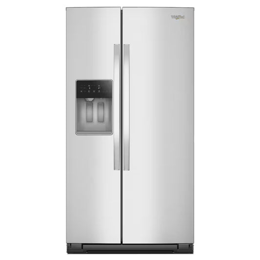 Whirlpool 36" 28 cu ft. Stainless Steel Side-by-Side Refrigerator with Exterior Ice and Water Dispenser (WRSF5836RZ)