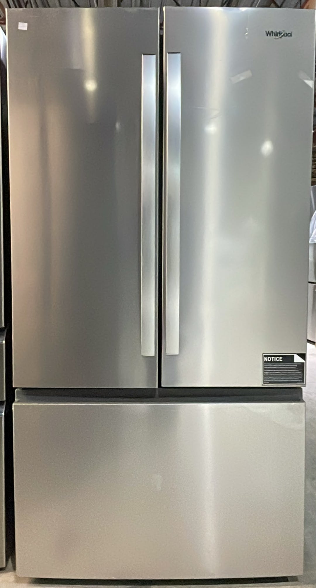 Whirlpool WRFF3136SZ refrigerator - actual unit in our warehouse