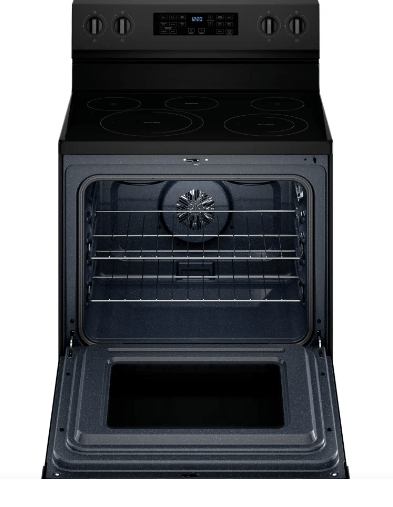 Whirlpool YWFE550S0LB Range, 30" Exterior Width, Electric Range, Self Clean, Glass Burners (Electric), Convection, 5 Burners, 5.3 cu. ft. Capacity, Storage Drawer, Air Fry, 1 Ovens, 3000W, Rear Controls, Black colour