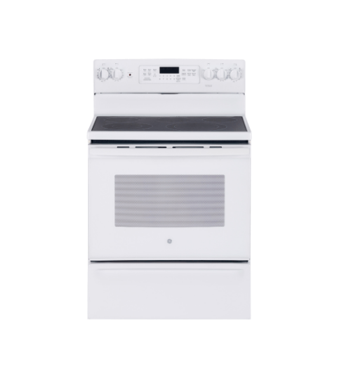 GE 30" ELECTRIC FREE STANDING CONVECTION RANGE WHITE JCB840DKWW
