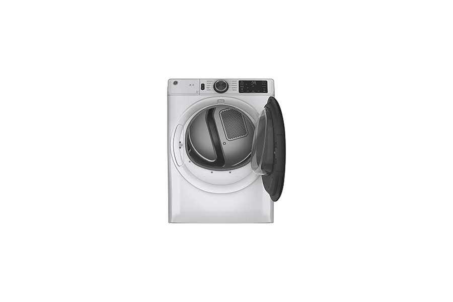 GFD55GSSNWW Gas Dryer, 28" Width, 7.8 cu. ft. Capacity, 10 Dry Cycles, 5 Temperature Settings, Sensor Dry, White Finish